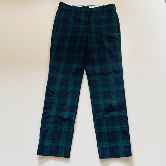 J. Crew TALL LONG Pant Trouser Tartan Plaid Wool Cameron Holiday Winter Classic - Picture 8 of 15